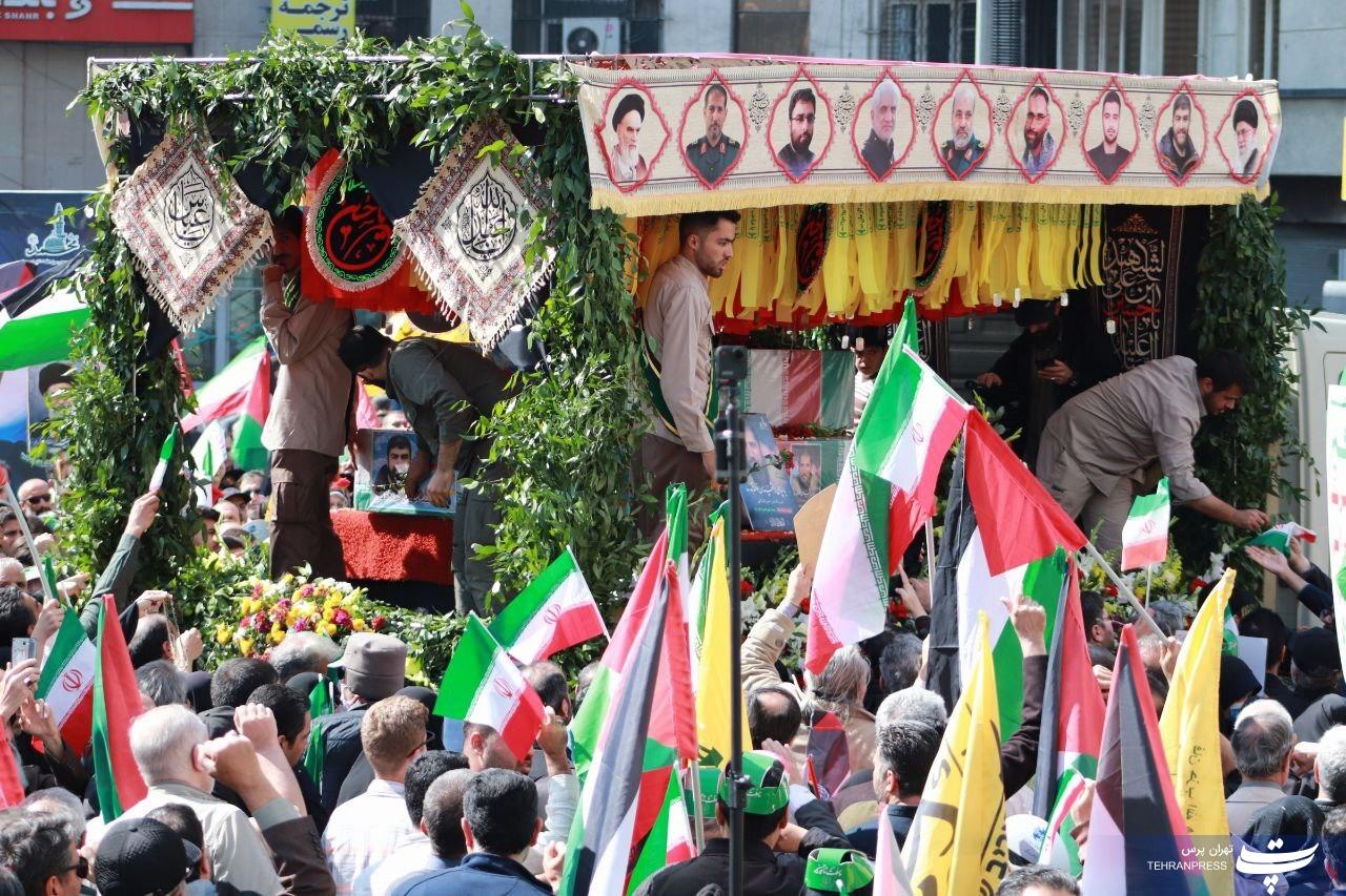 راهپیمایی روز جهانی قدس همراه با تشییع شهدا در پایتخت آغاز شد