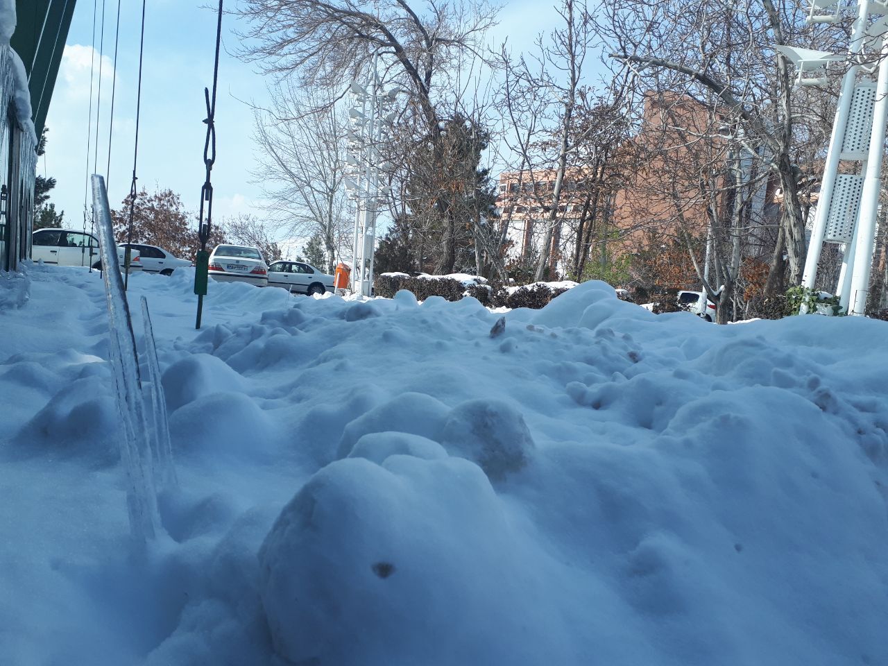 عکس| ردِپای برف زمستانی در دانشگاه آزاداسلامی واحد علوم تحقیقات تهران