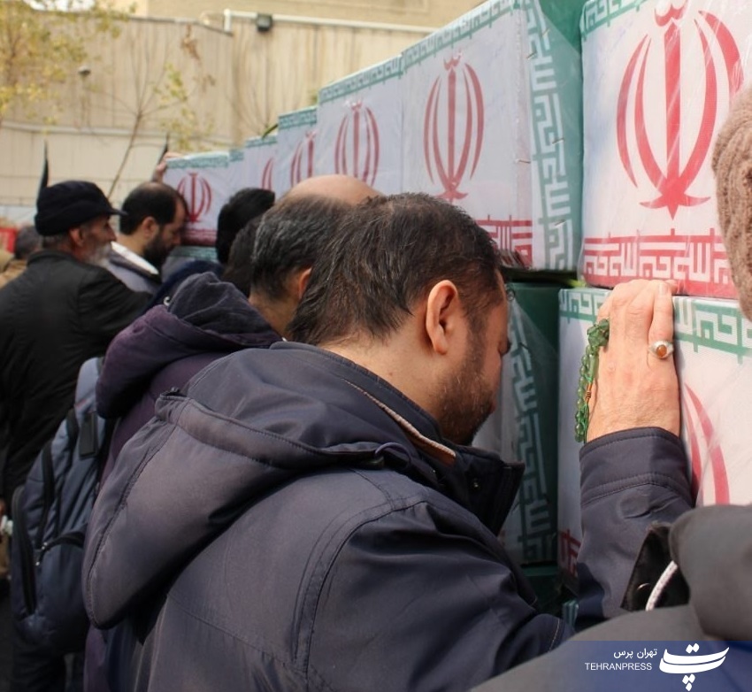 عکس|پیکر ۲۰۰ شهید گمنام دفاع مقدس در معراج شهدای تهران