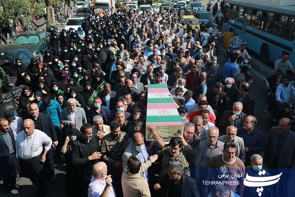 مراسم تشییع و خاکسپاری پیکر شهید گمنام در سازمان ثبت احوال کشور