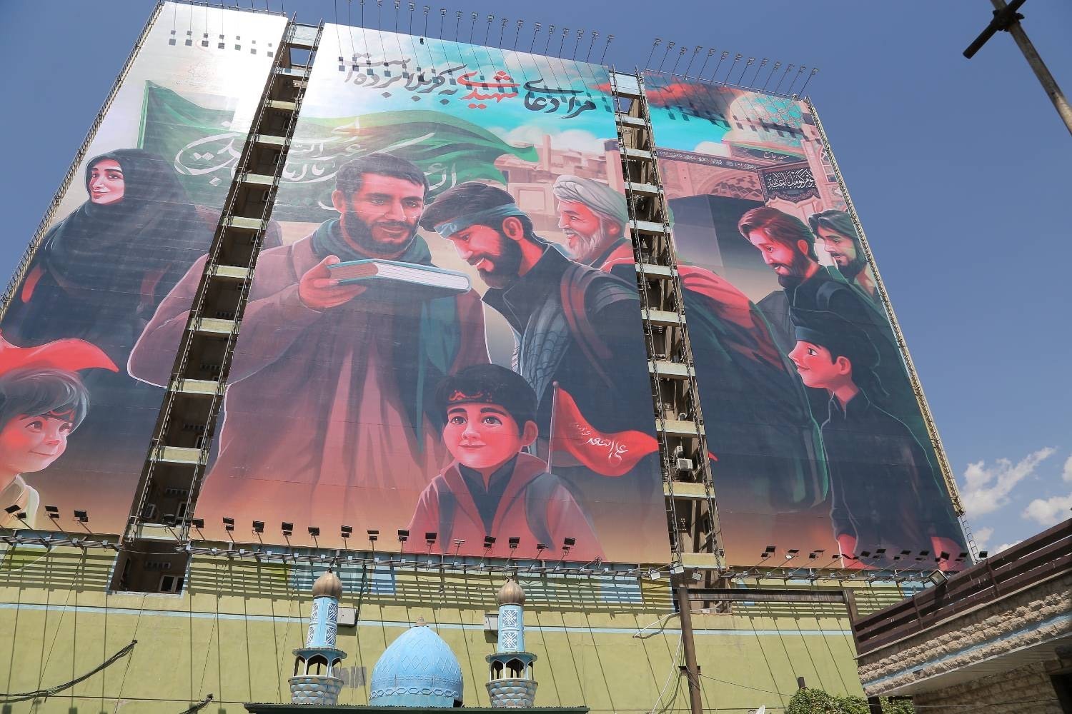 دیوارنگاره میدان ونک اربعینی شد+ عکس