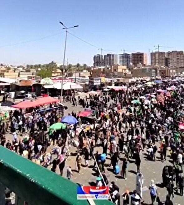فیلم| سیل جمعیت در ورودی شهر کربلا در روزهای منتهی به اربعین حسینی