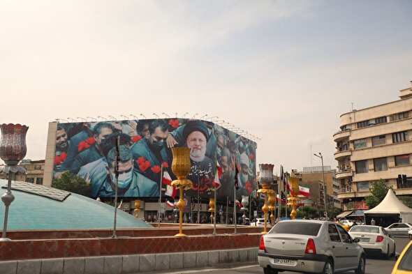 عکس| مزین شدن تهران به تصاویر شهدای خدمت