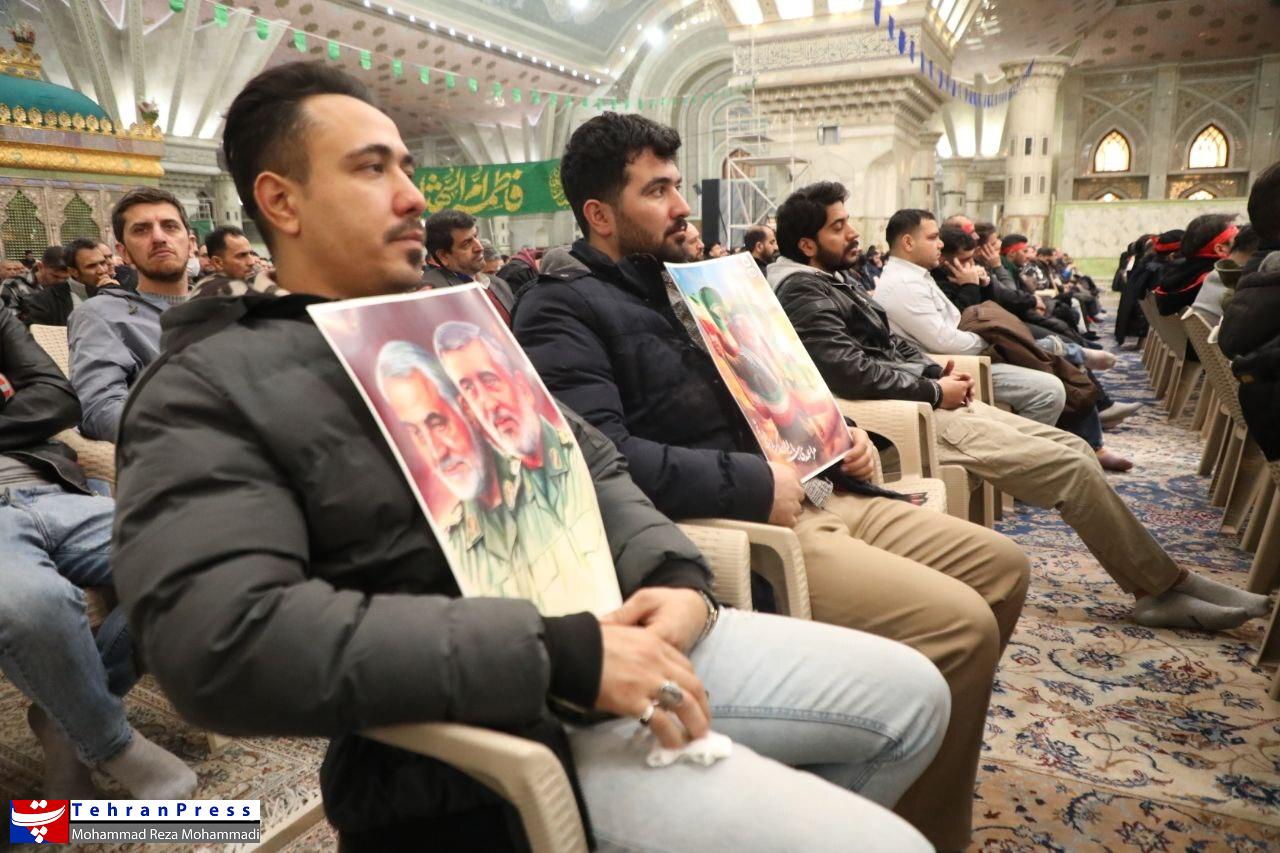 عکس| برگزاری همایش کارگران در مسیر حاج قاسم