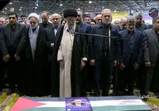 اقامه نماز رهبر انقلاب بر پیکر شهید هنیه