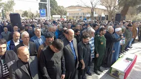 تشییع پیکر مادر حاج احمد متوسلیان در تهران