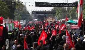 نمایی از مراسم جاماندگان اربعین حسینی در تهران