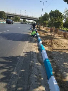 رنگ‌آمیزی جداول بزرگراه شهید کاظمی