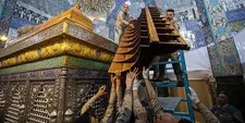 نصب ضریح جدید حرم حضرت زینب(س)+عکس