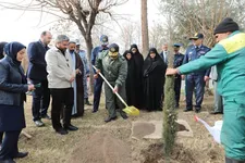 کاشت ۴۷ نهال برای ۴۷ سالگی انقلاب در منطقه۱۳