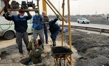 عملیات لایروبی کانال ۲ و ۳ محور بزرگراهی آزادگان