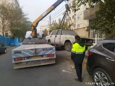 جمع‌آوری خودرو‌های فرسوده معابر منطقه ۱۴