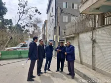 بازدید مسئولین شهری از اماکن آسیب‌دیده جنگ