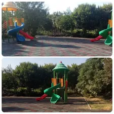 نصب کفپوش‌ زمین بازی کودکان در بوستان‌ها