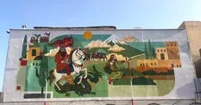 رونمایی دیوارنگاره ۷۰۰ متری شاهنامه در منطقه ۱۳