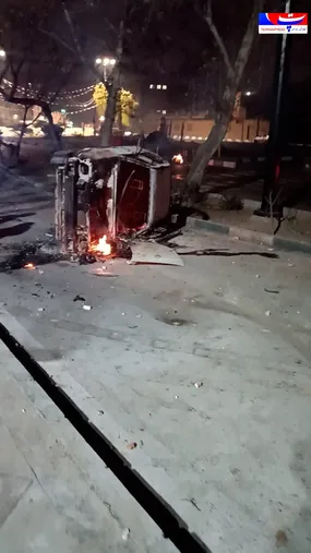 اغتشاشگران و آتش زدن خودروی مردم