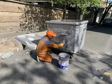 نوسازی و رنگ‌آمیزی بیش از ۱۲۸۰ مخزن زباله