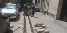 بهسازی معابر محلی با اجرای عملیات نیم‌جوی بتنی
