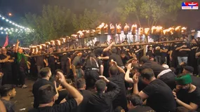 مراسم مشعل در محله دولت‌آباد تهران