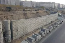اجرای عملیات دیوار بتنی پل شهید لشگری