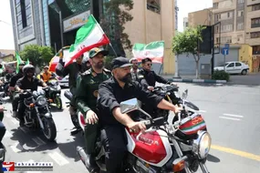 رژه بزرگ «موتورسواران جانفدا» در تهران