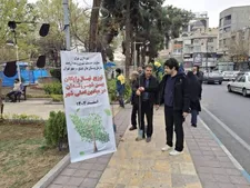 توزیع نهال رایگان میان شهروندان در میدان نبوت